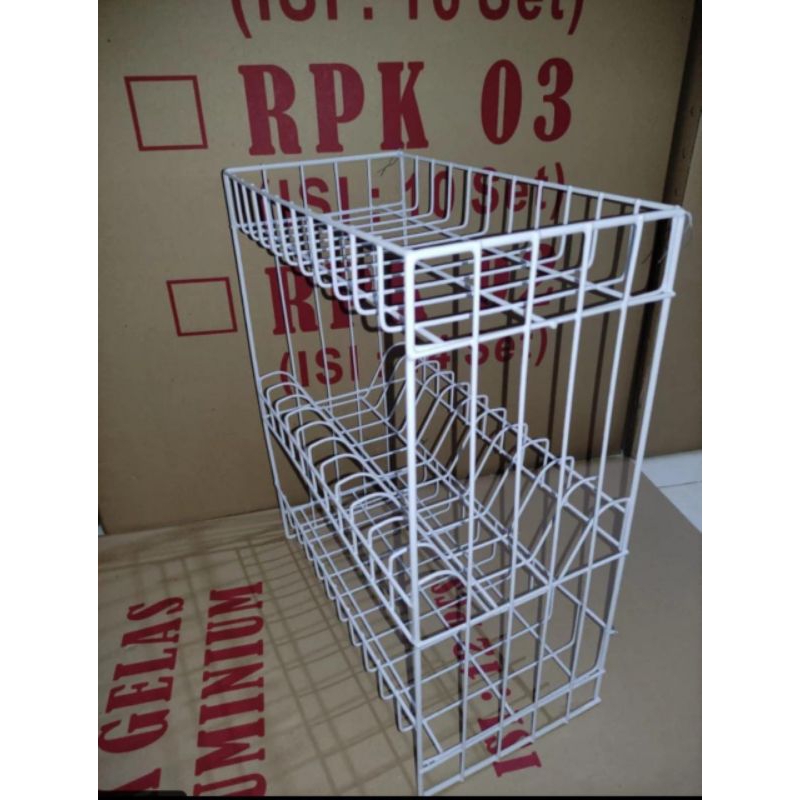 Jual RAK PIRING RPL 03 Putih susun 3 / Rak Piring Susun 3 / RPL 03 ...