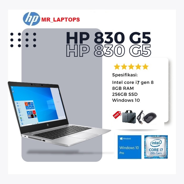 SPEK TINGGIII MURAH!! Laptop HP Elitebook 830 G5 i7 Gen Ram 32GB  SSD/512GB i5 Gen