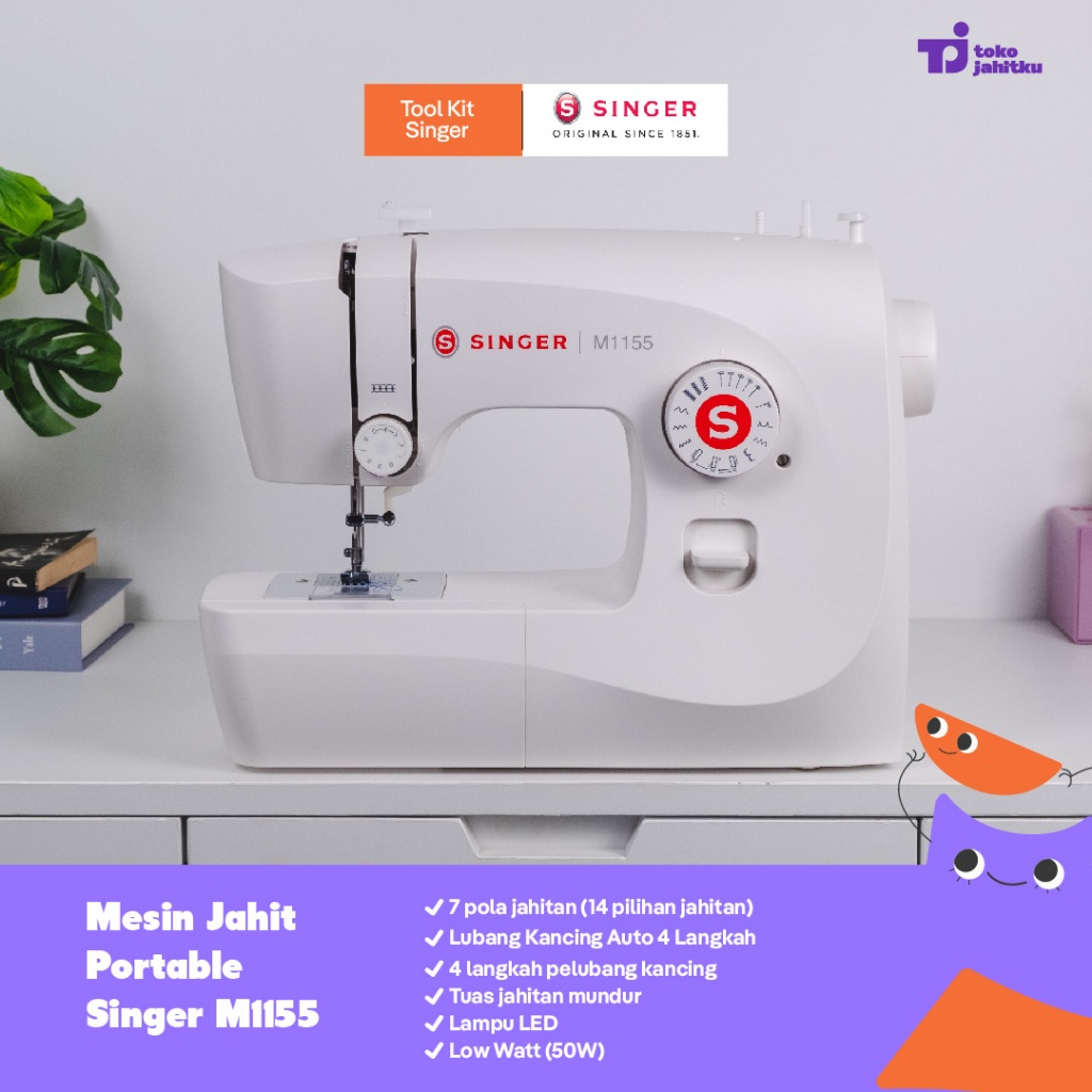 Jual Mesin Jahit Portable Singer M1155 | Mesin Jahit Portable ...