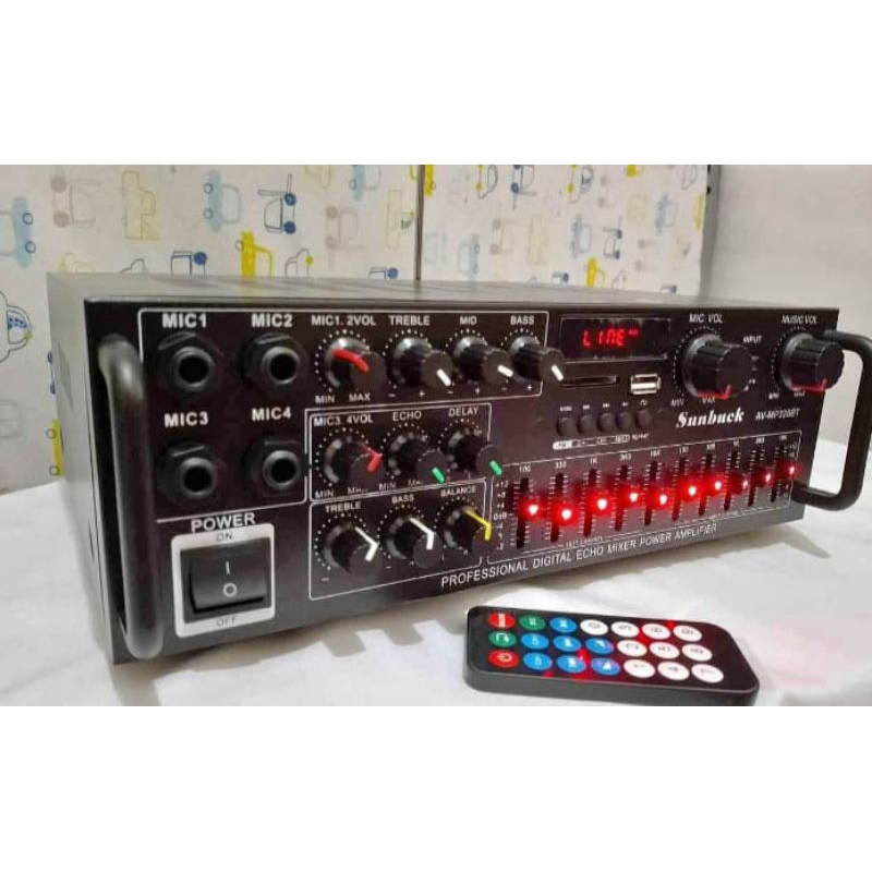 Jual SUNBUCK POWER AMPLIFIER Karaoke Equalizer Bluetooth Stereo ...