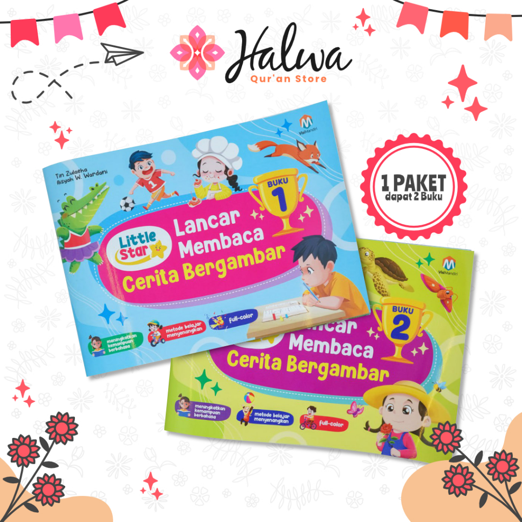 Jual Buku Lancar Membaca Cerita Bergambar 1 Paket Isi 2 Buku | Shopee