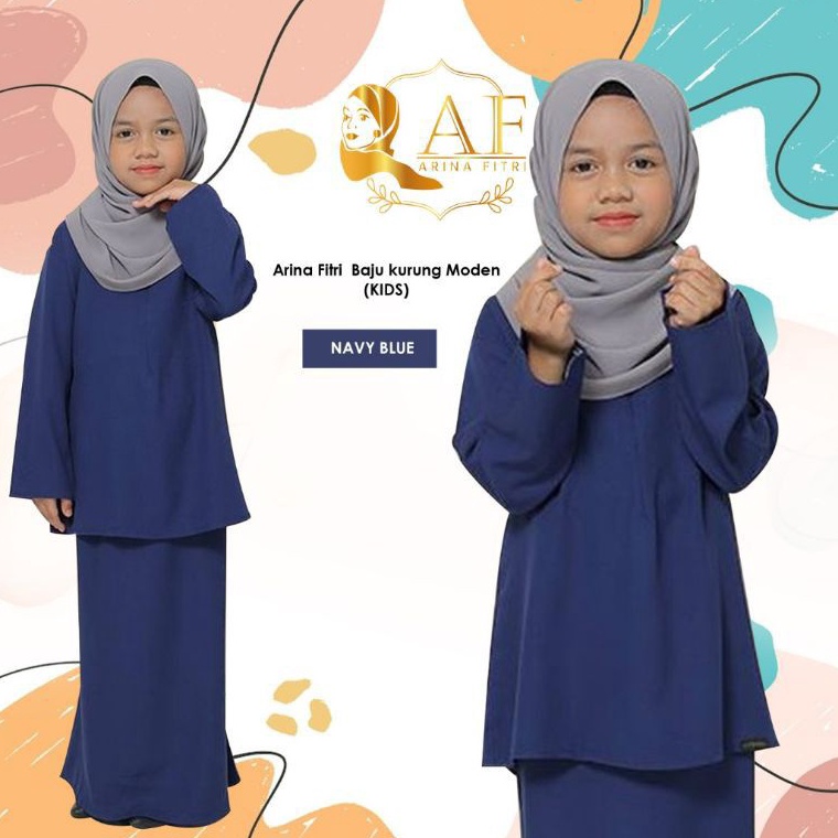 Jual COD BAJU KURUNG MELAYU KIDS MOTIF POLOS ANAK UMUR 3TH - 15TH RNB ...