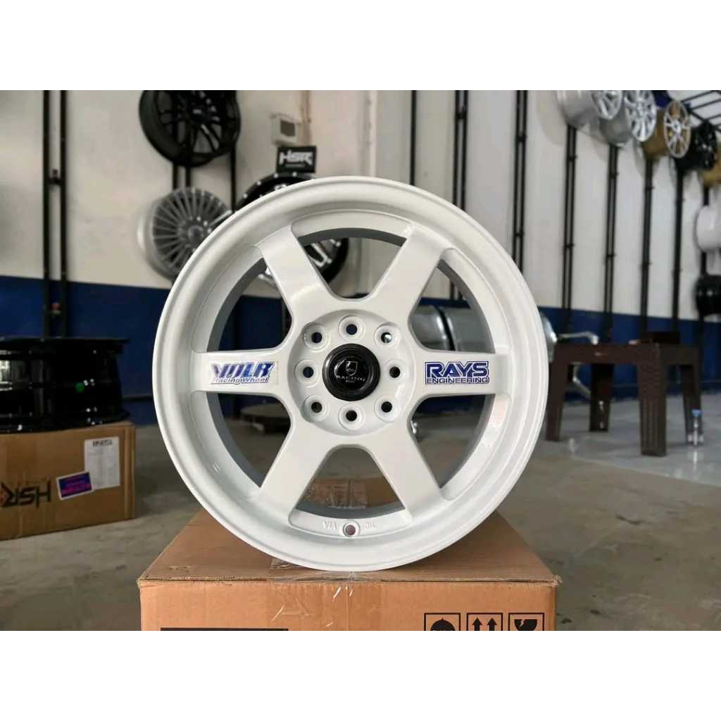 Jual VELG TE37 VOLK RAYS R15X6,5 H8X100-114,3 ET40 WHITE PEN | Shopee ...