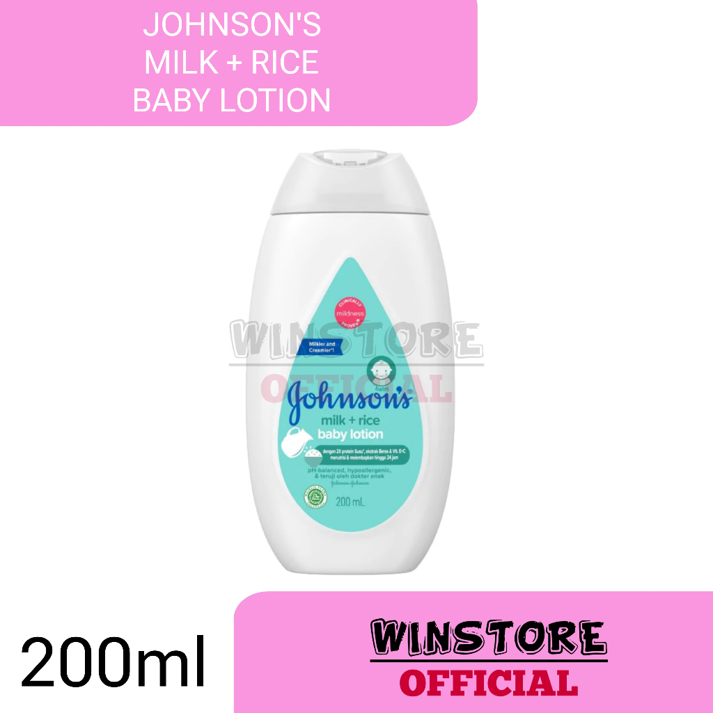 Jual JOHNSON MILK + RICE BABY LOTION 200ml Hand & Body Lotion Bayi 100% ...