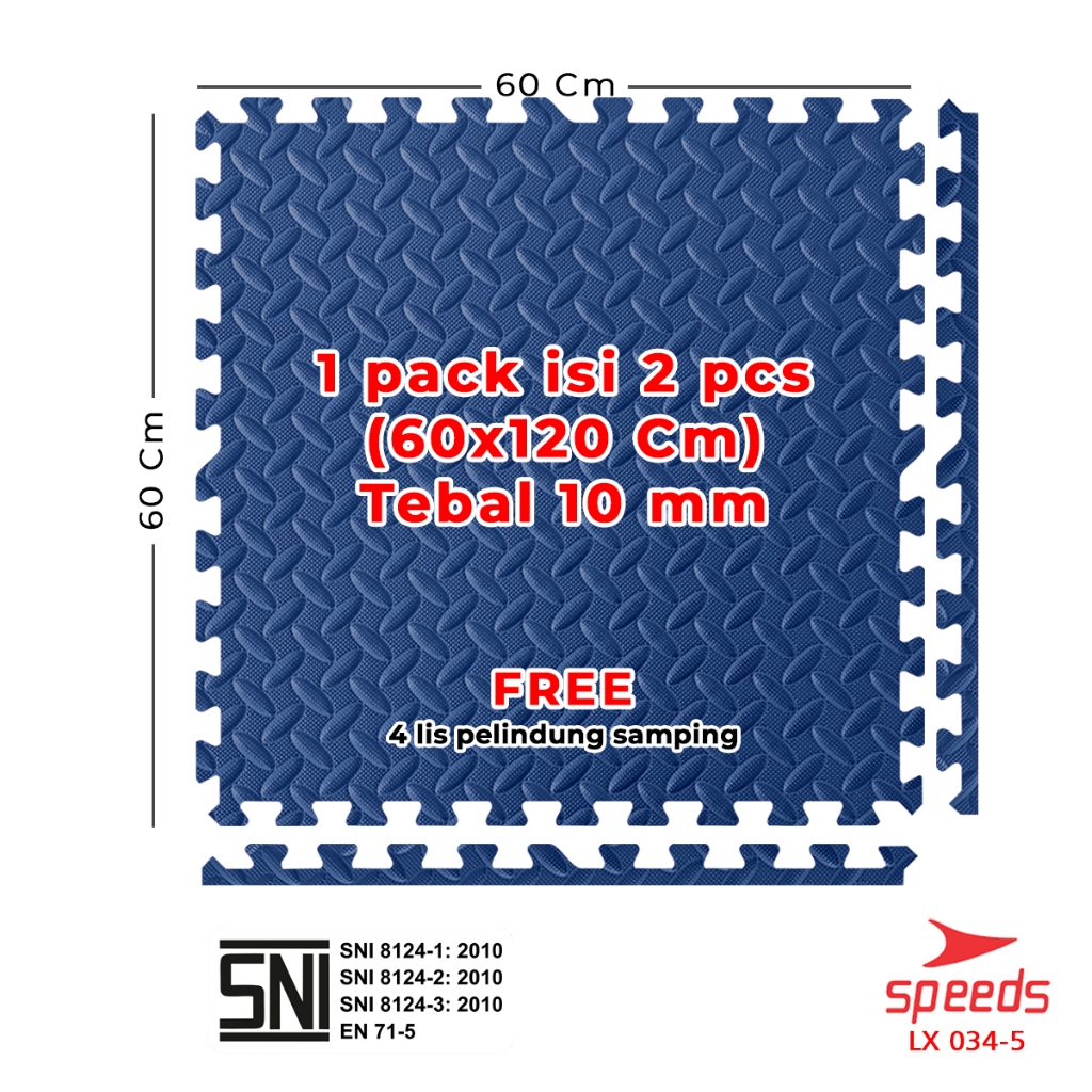 Jual SPEEDS Matras Puzzle Matras Evamat 60x60cm 10mm Isi 2pcs Karpet