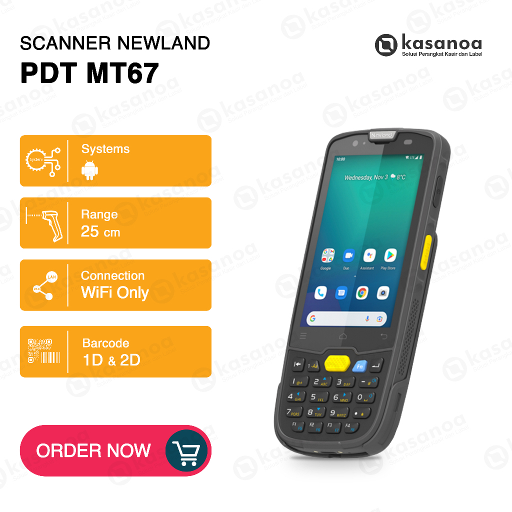 Jual Mobile Barcode Scanner NEWLAND NLS-MT67 Bluetooth 1D 2D | Shopee ...