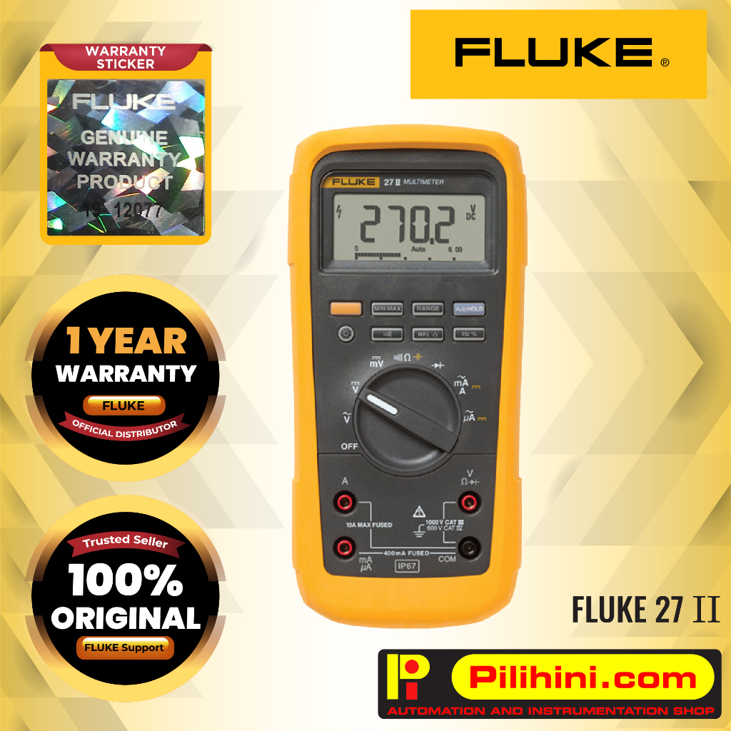 Jual Fluke 27 II Rugged Digital Multimeter Shopee Indonesia