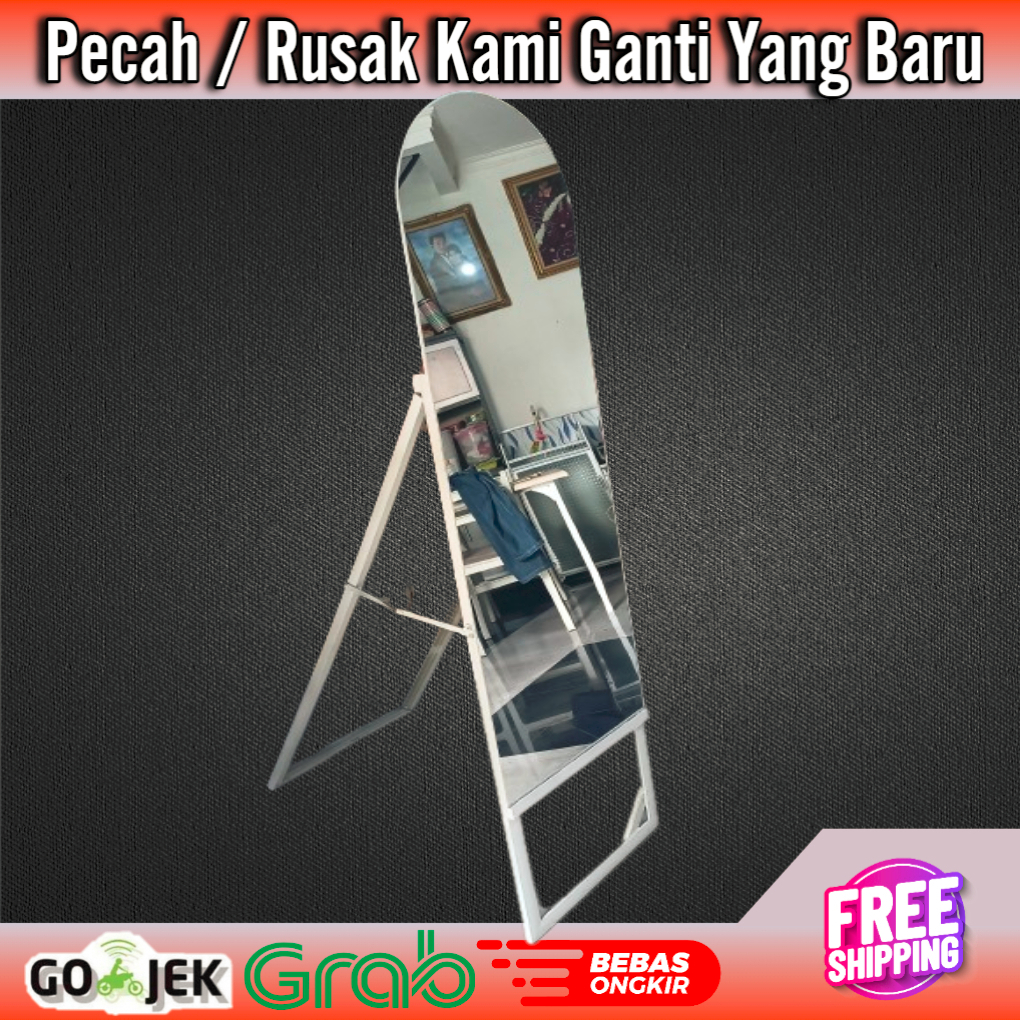 Jual Standing Mirror Cermin Berdiri Full Body Ukuran Variant Full Bingkai Shopee Indonesia