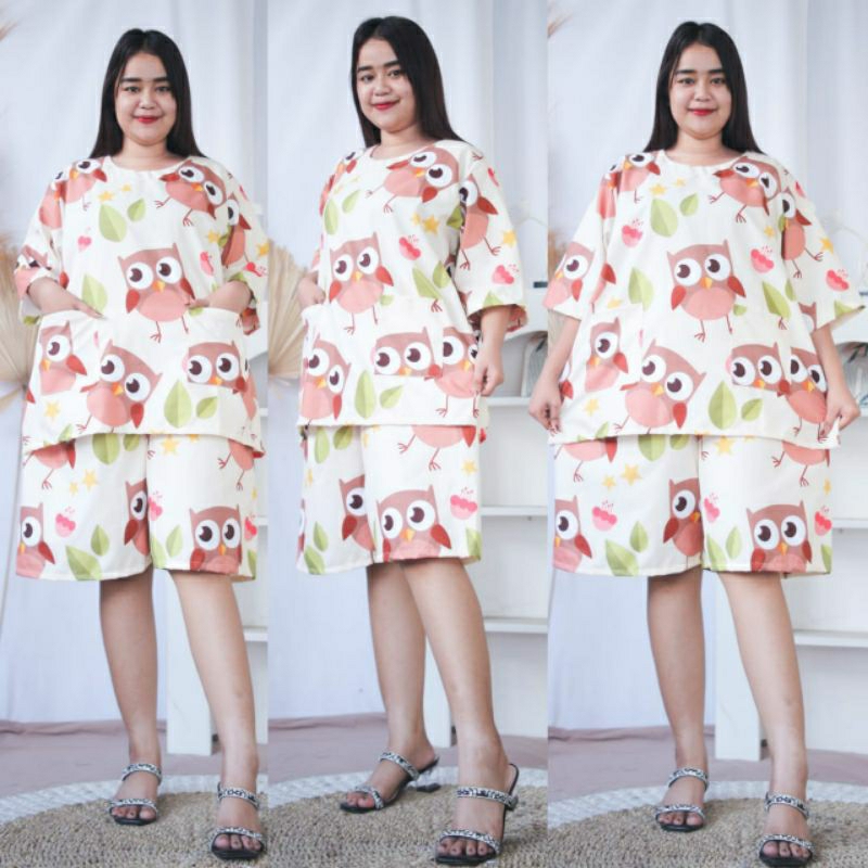 Jual Babydoll Katun Super Jumbo Ld Setelan Celana Pendek Katun Shopee Indonesia