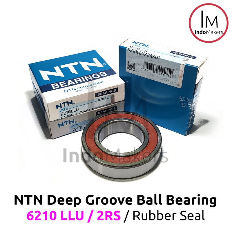 Jual Deep Groove Ball Bearing 6210LLU / 2RS Rubber Seal - As 50mm NTN ...
