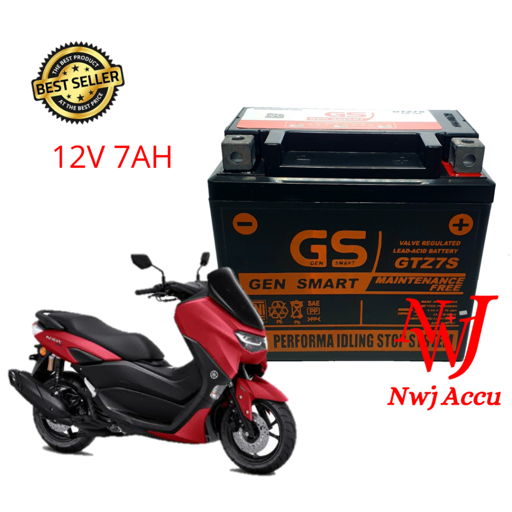 Jual Aki Kering Motor Yamaha NMax Aerox 155 Lexi Fazzio GTZ7S GTZ6V
