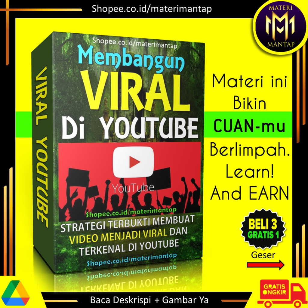 Jual KELAS VIRAL YOUTUBE | Strategi Membuat Video Menjadi Viral Dan ...