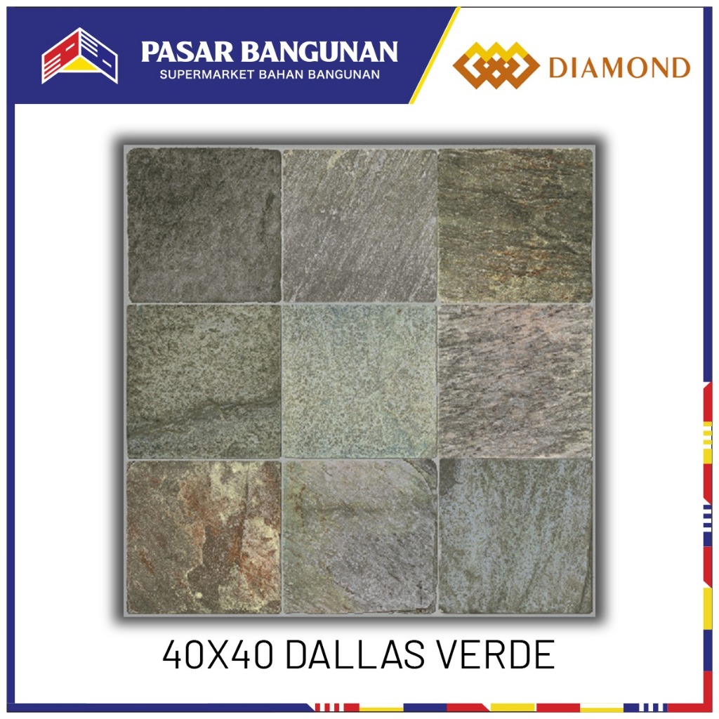 Jual Keramik DIAMOND Dallas Verde 40x40 KW 1 Shopee Indonesia
