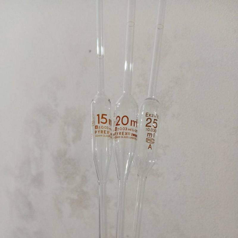 Jual Pipet Volume 15 ML 20 ML 25 ML / Volumetric Pipette Shopee Indonesia