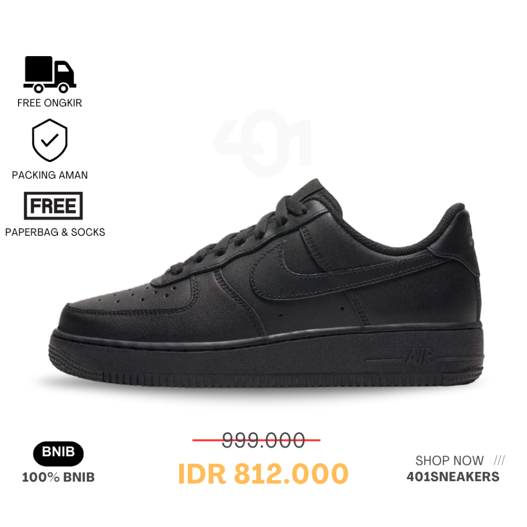 Sepatu nike air sale force 1 black