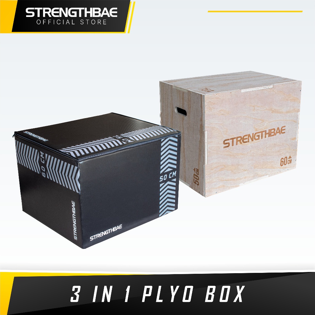 Jual 3 in 1 Plyo Box STRENGTHBAE Crossfit Wooden and Soft Plyometric ...