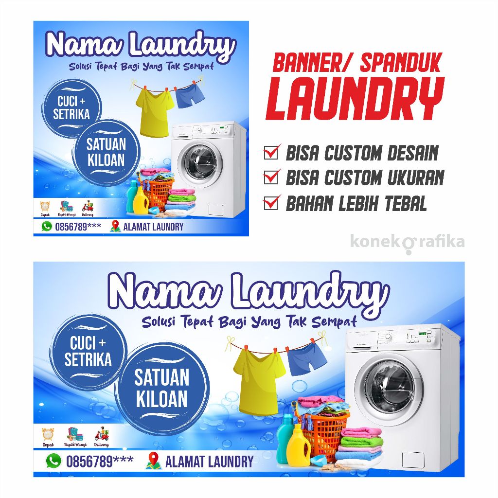 Jual Banner Laundry Spanduk Laundry Bahan Tebal Bisa Custom Shopee Indonesia