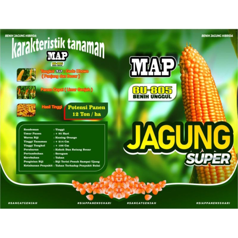 Jual BENIH JAGUNG HIBRIDA Merk MAP Umur Genjah 95 Hst Panen Hasil ...