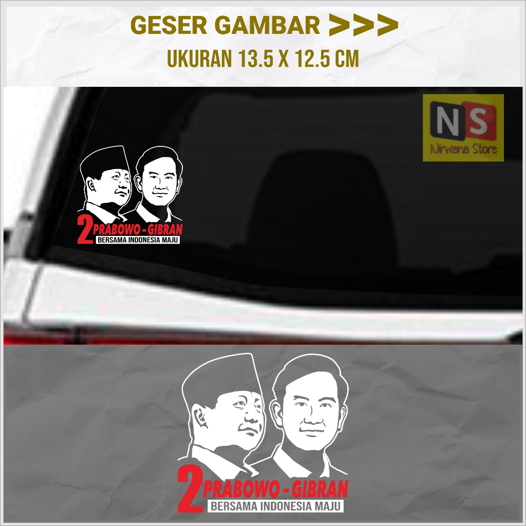 Jual Stiker Prabowo Gibran Capres 2024 - Cutting Stiker Motor Helm ...