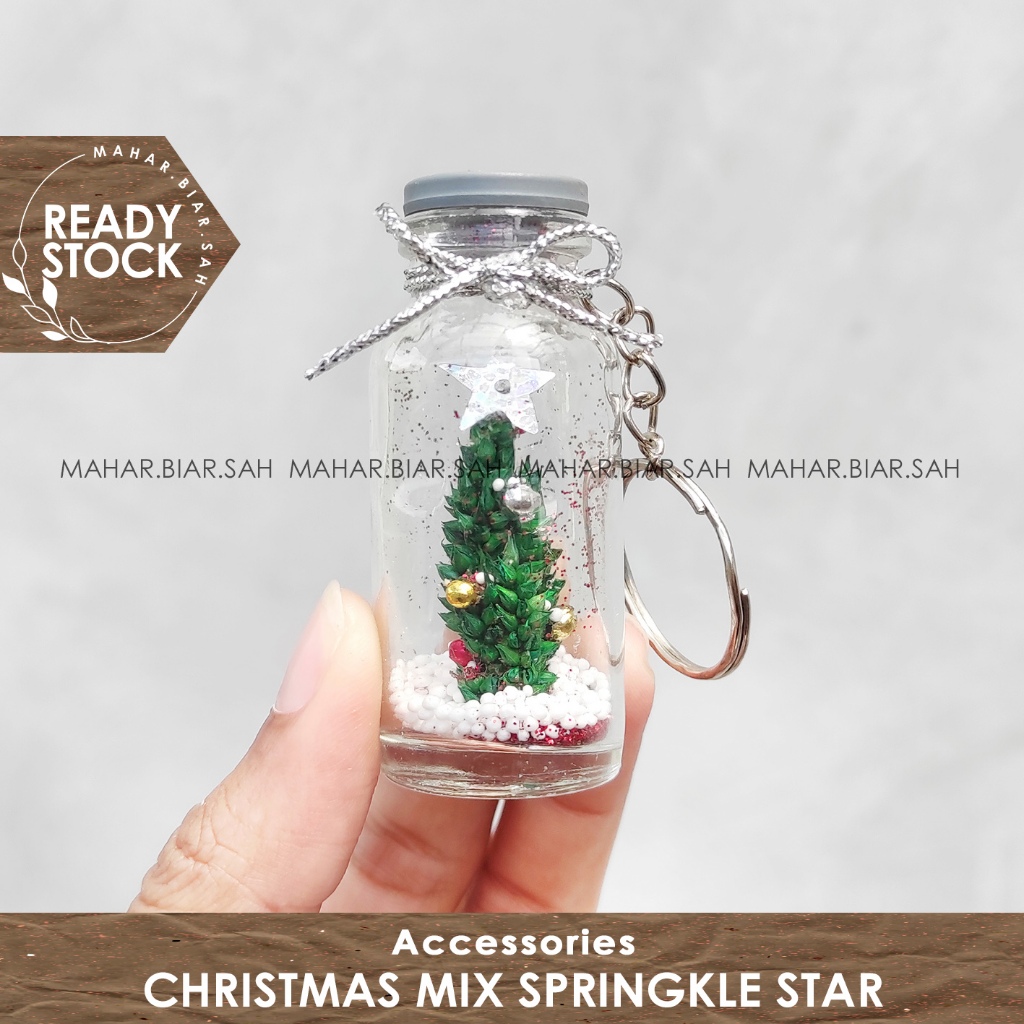 Jual RS Christmas Tree Mix Springkle keychain 15ml / Keychain ...