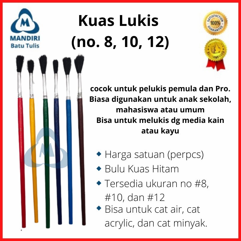 Jual Kuas Lukis No 8 10 12 Koas Cat Air Kuas Gambar Kuas Kecil Shopee Indonesia 3640