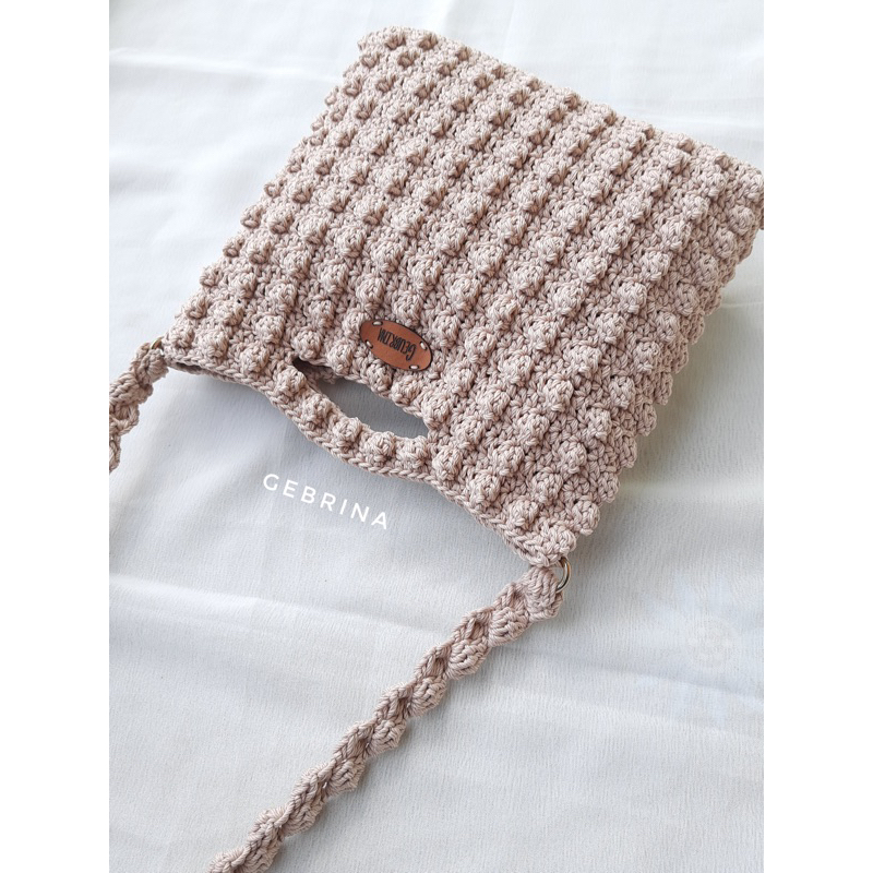 Jual Tas Rajut handmade Kualitas Premium 2 Fungsi Slingbag & Handbag ...