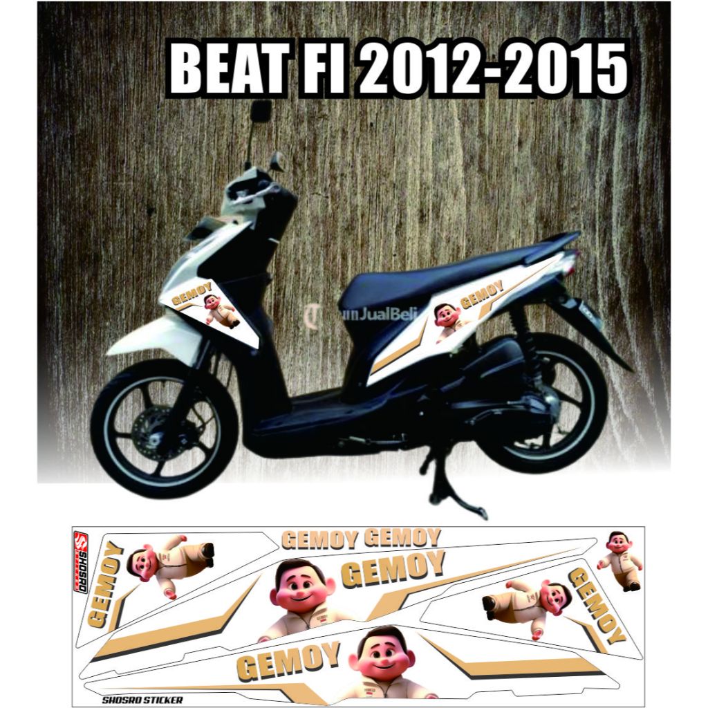 Jual STRIPING GEMOY STIKER BEAT PGM FI VARIASI GAMBAR GEMOY PRABOWO ...