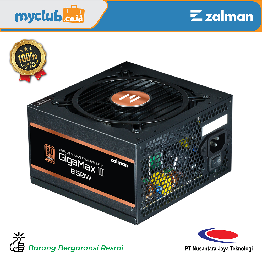 Jual Zalman Power Supply Gigamax Iii Zm850 Gv3 80 Plus Bronze 850w Shopee Indonesia 9768