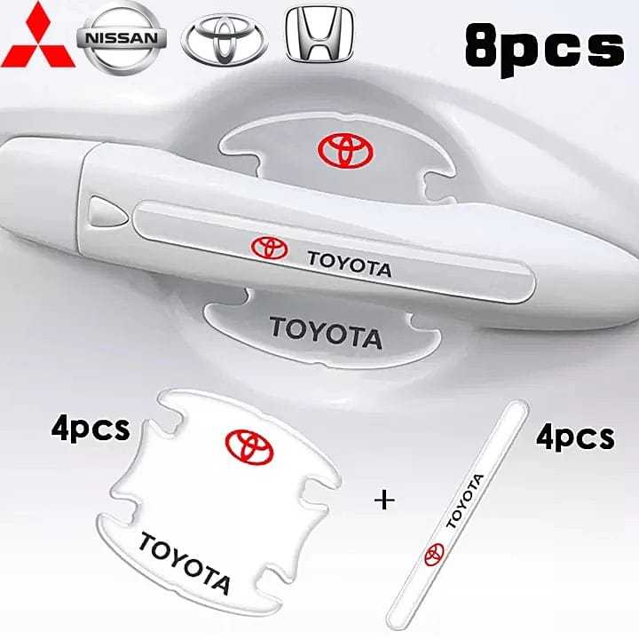 Jual Pcs Set Stiker Pelindung Handle Mobil Sticker Logo Toyota Pelindung Transparan Pelindung