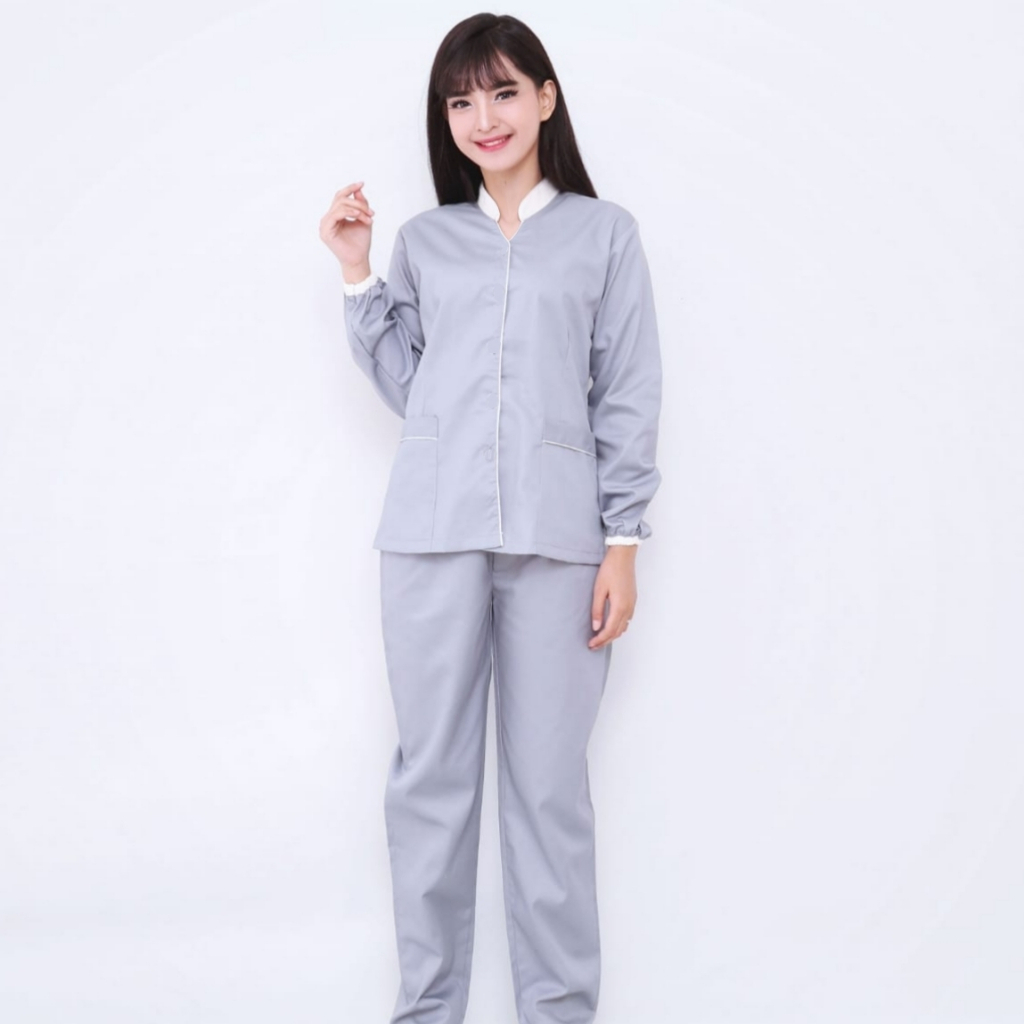 Jual Renne Baju Suster Calia Long Sleeve Seragam Baby Sitter Jumbo