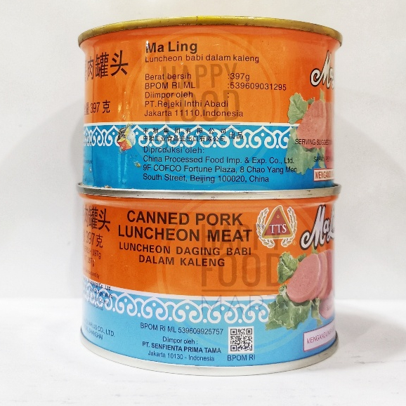 Jual [BPOM RI] MA LING CANNED PORK LUNCHEON MEAT 397 GR/MALING TTS HAM ...