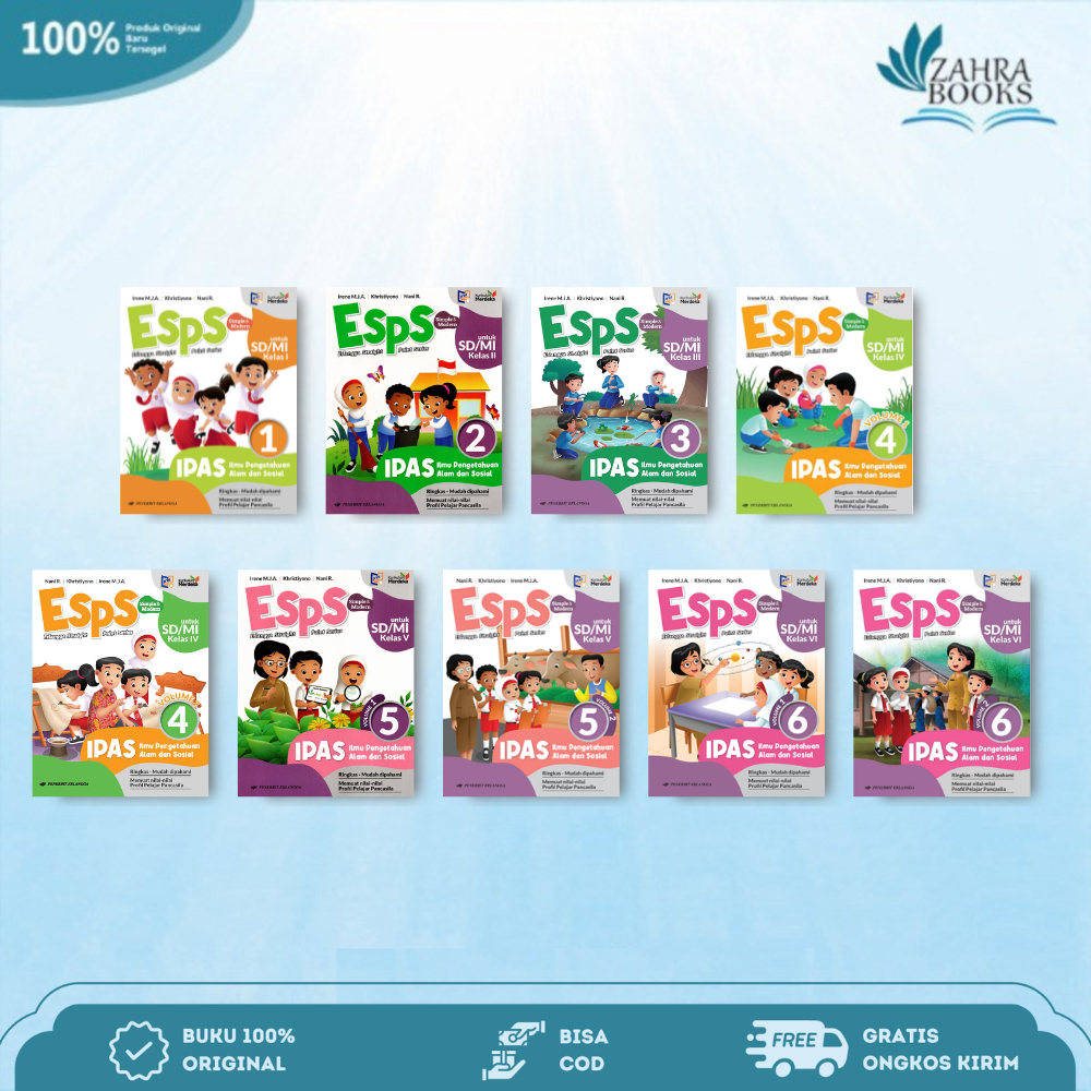 Jual Buku ESPS IPAS SD/MI Kelas 1,2,3,4,5 & 6 Volume 1&2 Kurikulum ...