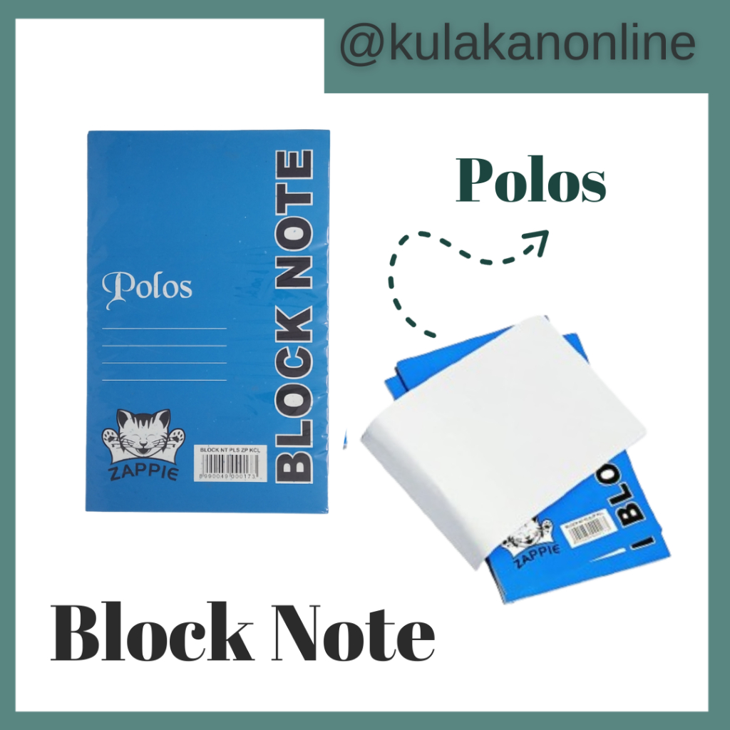 Jual BLOCK NOTE POLOS ZAPPIE / BLOCK NOTE KECIL POLOS (1 pack isi 10 ...