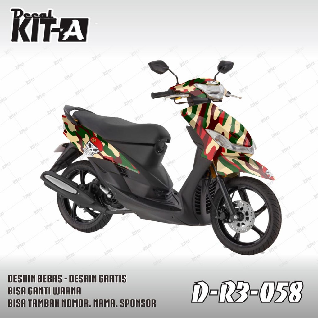 Jual DECAL STICKER DEKAL STIKER CUSTOM YAMAHA MIO SPORTY FULL BODY D-R3 ...
