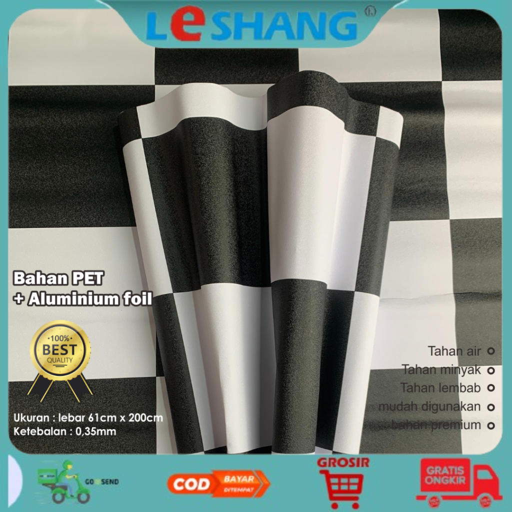 Jual Wallpaper Kamar Mandi Anti Air Perekat Diri Lantai PVC Stiker