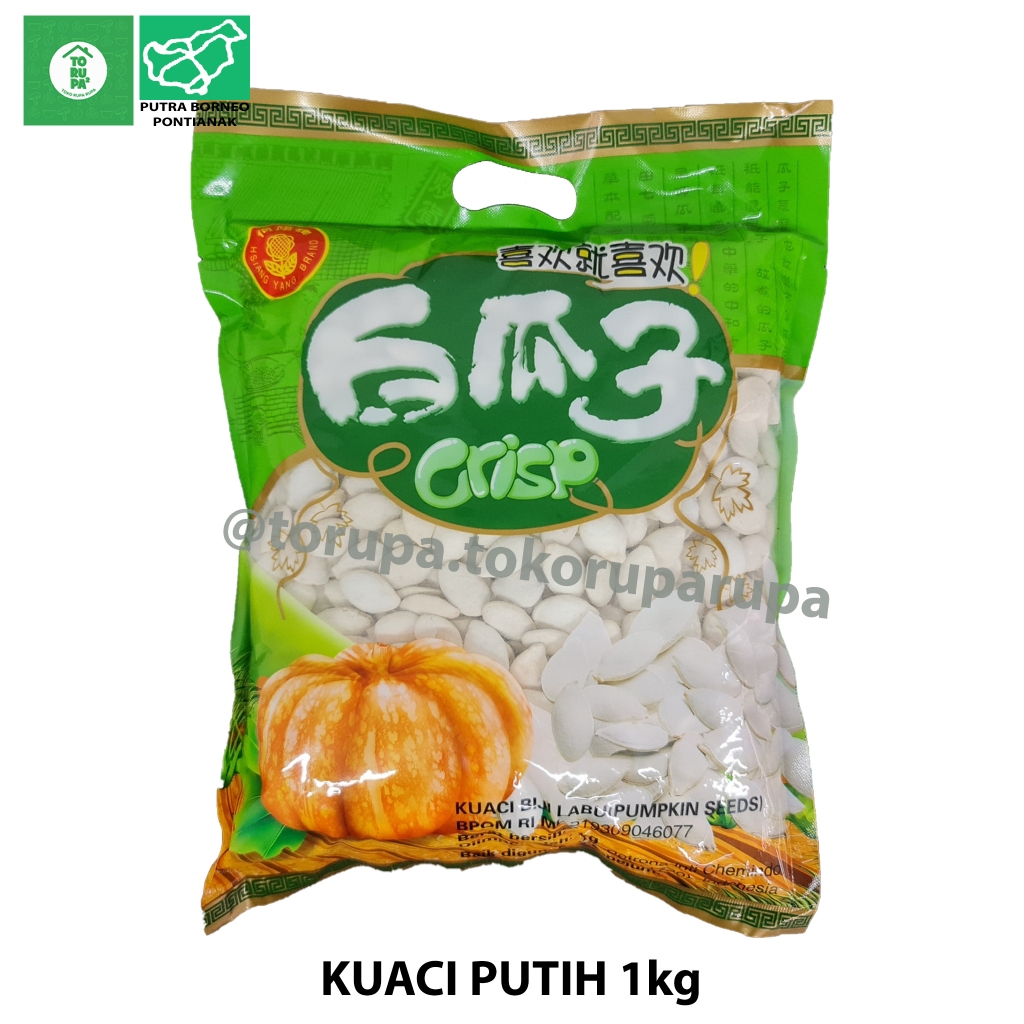 Jual Kuaci Putih 1kg / Kwaci Putih / Biji Labu / Pumpkin Seeds Cemilan ...