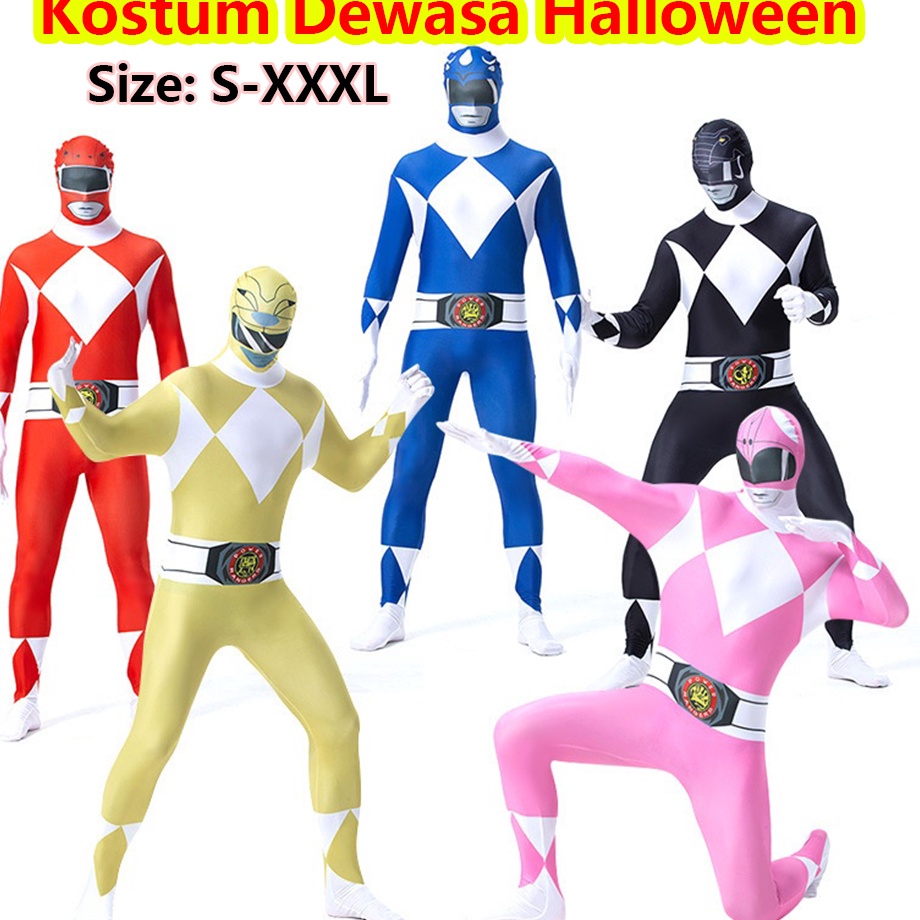 Jual modelTipe VT010 Pria Dewasa Wanita Perkasa Morphin Power Rangers ...