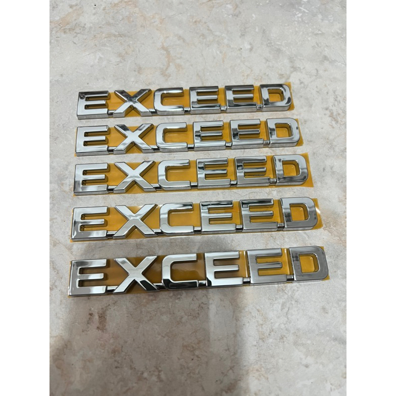 Jual EMBLEM MEREK TULISAN EXCEED ORIGINAL UNIVERSAL ASLI | Shopee Indonesia