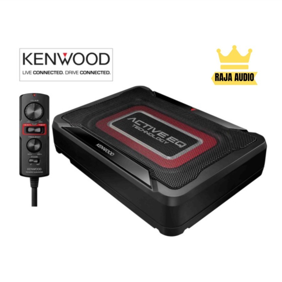 Jual KENWOOD KSCPSW7EQ Subwoofer Aktif active slim bass Sub Kolong