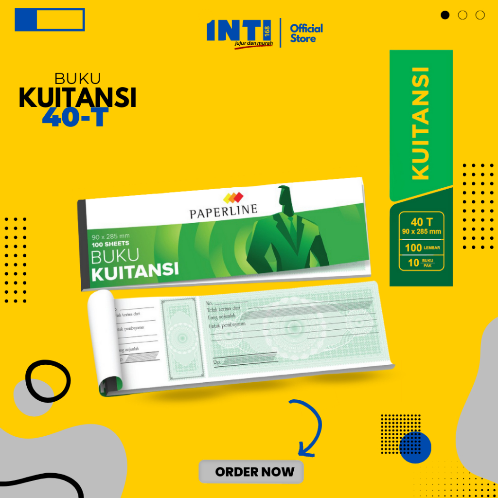 Jual Buku Kwitansi Paperline - Size 90mm x 285mm - Isi 40 Lembar ...