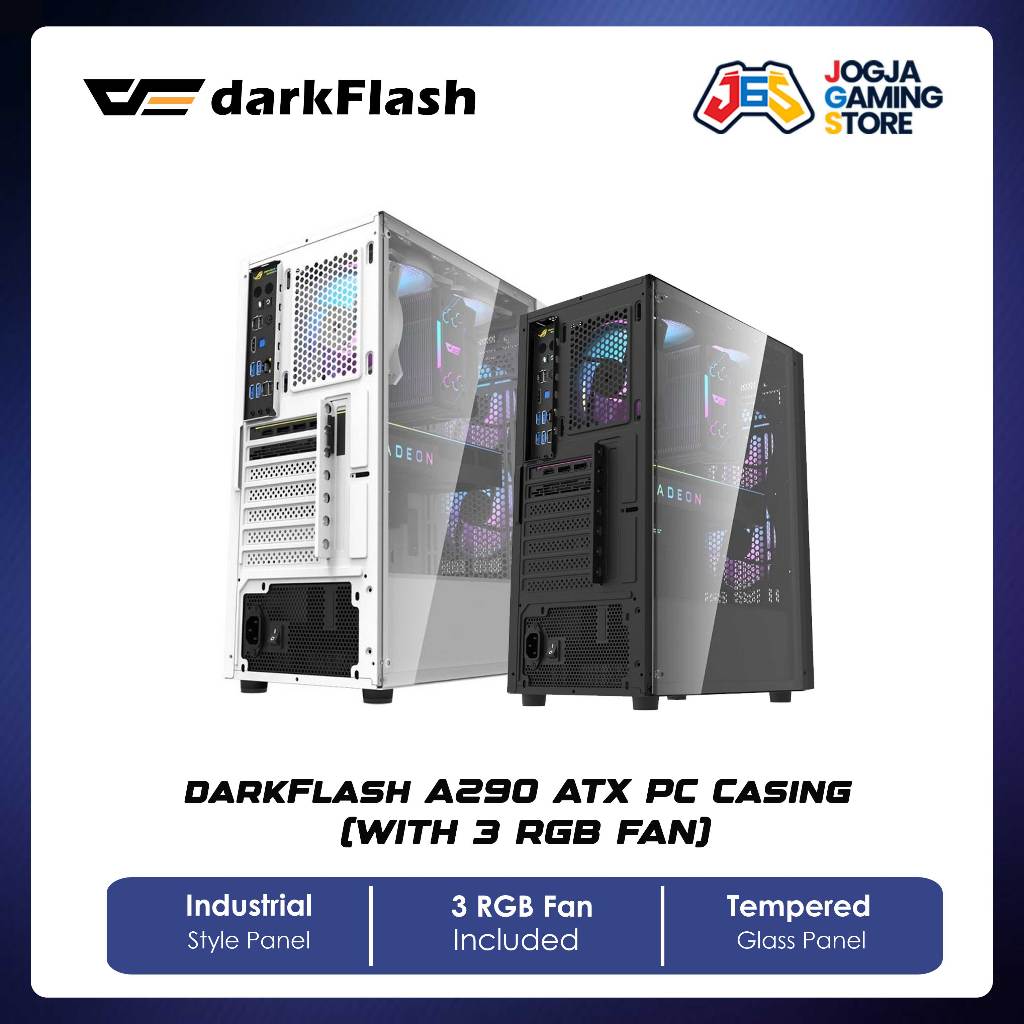 Jual DarkFlash A290 ATX PC Casing include 3 Fan ARGB | Shopee Indonesia
