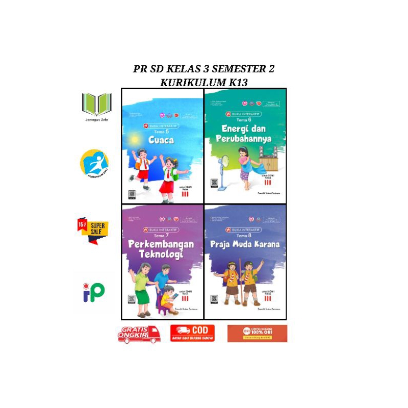 Jual Buku PR/LKS Tematik Kelas 3 Sd/Mi Kurikulum K13 Semester 2 Intan ...