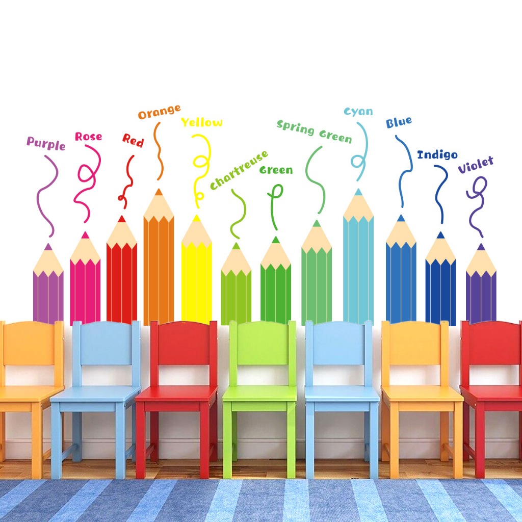 Jual Stiker Dinding Warna Kamar Anak, Stiker Dinding Pembibitan, Stiker