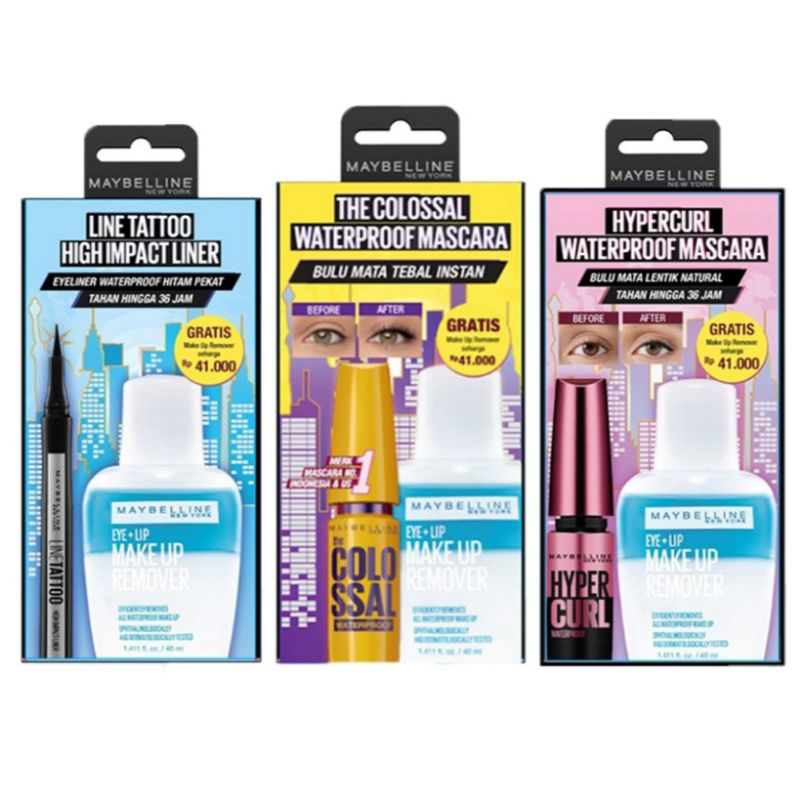 Jual MAYBELLINE Maskara Hypercurl / Line Tattoo High Impact Liner ...