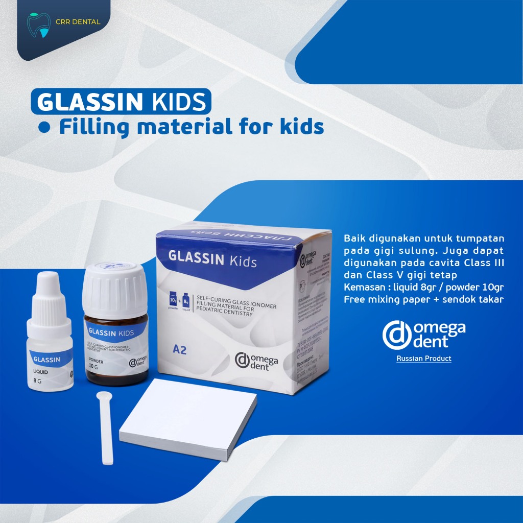 Jual CRR DENTAL GLASSIONOMER GIC FILLING CEMENT SELF CURE OMEGADENT