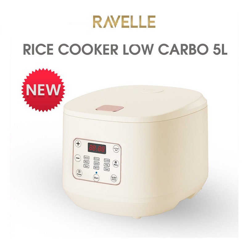 Jual Ravelle Digital Low Carbo Rice Cooker 5 Liter Garansi Resmi Low