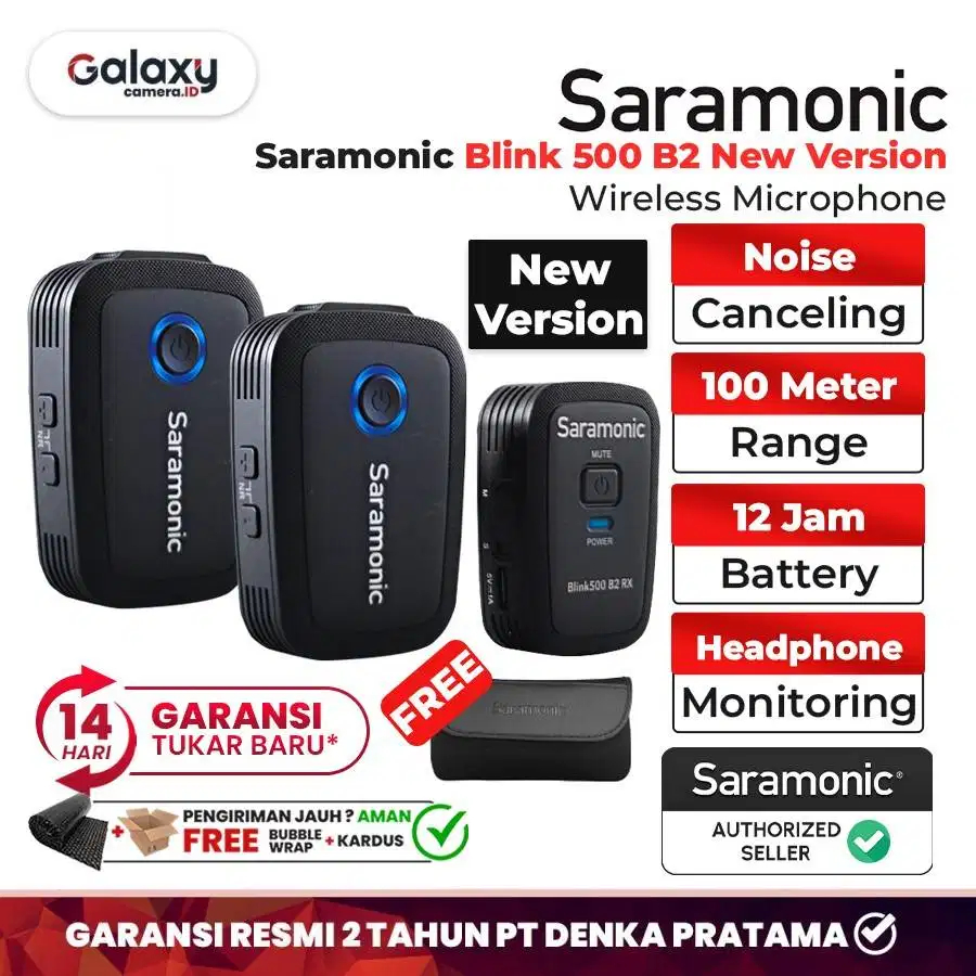 Jual Microphone Saramonic Blink 500 B2 Tx Tx Rx Wireless Omni Lavarier