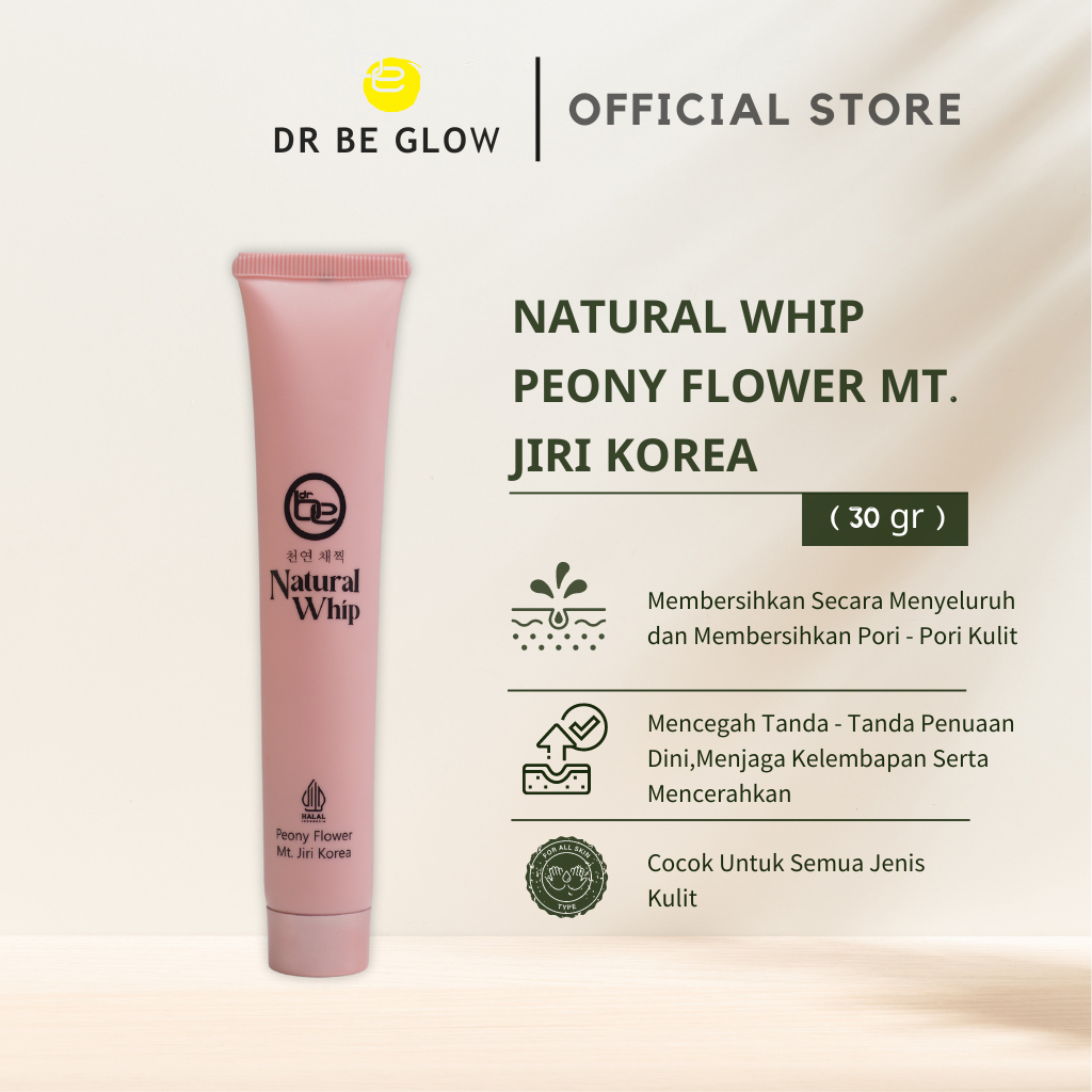 Jual dr be Natural Whip Peony Flower Mt. Jiri Korea / Sabun Cuci Muka