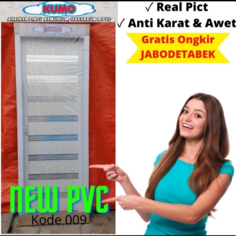 Jual Kirim Instans PINTU KAMAR MANDI NEW PVC 70x195 Cm MINIMALIS BAHAN ...