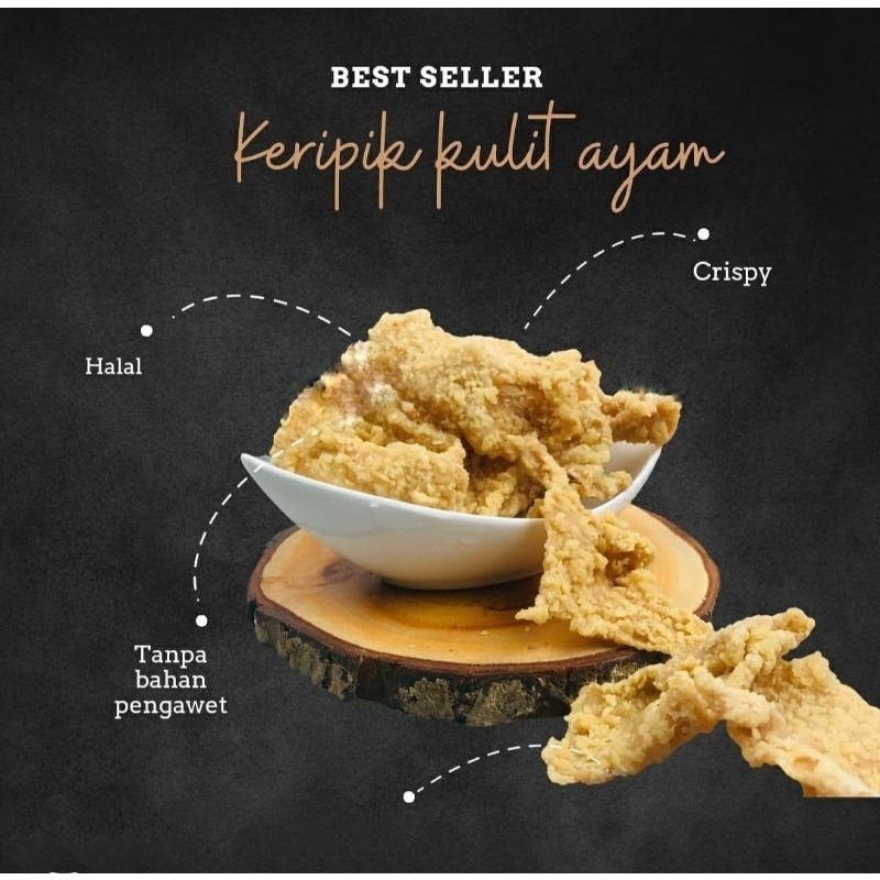 Jual Keripik Kulit Ayam Crispy Kriuk Jajanan Cemilan Kita Makanan